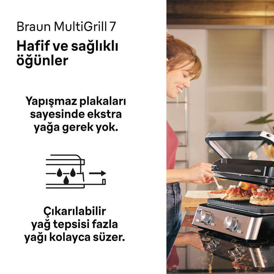 BRAUN MULTIGRILL 7 CG7020 IZGARA ve TOST MAKİNESİ - 2