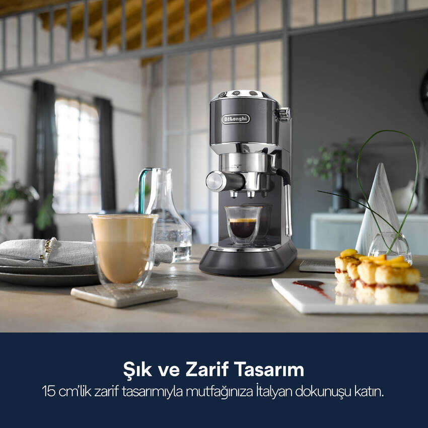 Dedica Manuel Espresso Kahve Makinesi EC885.GY - 4
