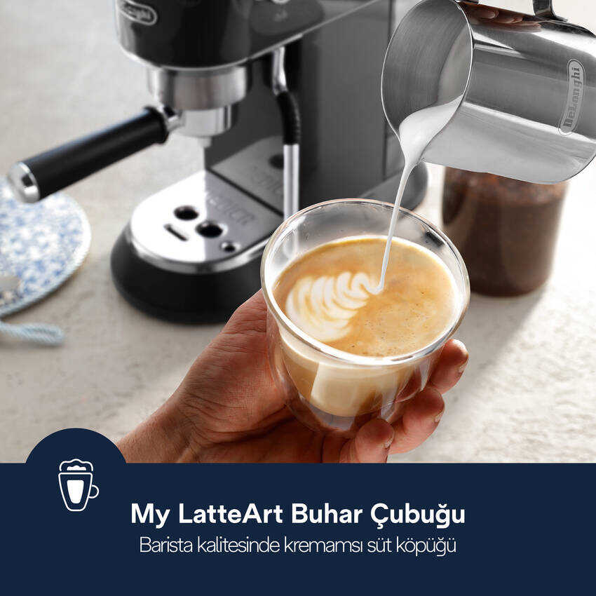 Dedica Manuel Espresso Kahve Makinesi EC885.GY - 5