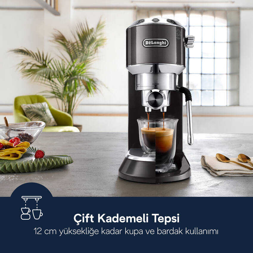 Dedica Manuel Espresso Kahve Makinesi EC885.GY - 6